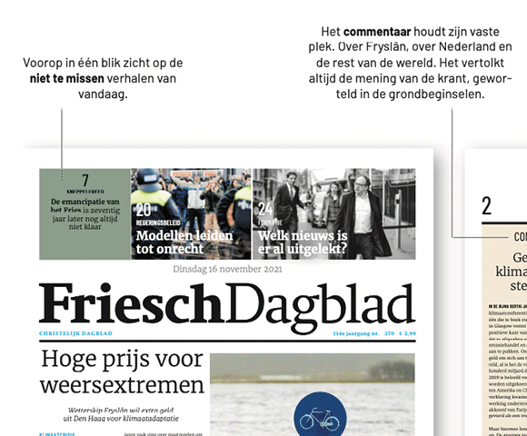 Een nieuwe vormgeving voor Friesch Dagblad